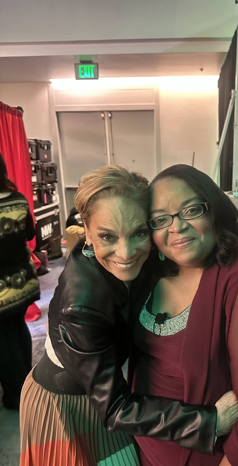 Leisha embracing a guest at USCHA 2026.
